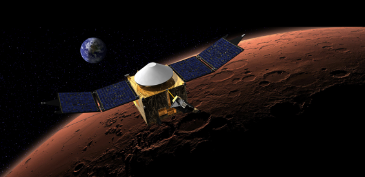 Зонд MAVEN обнаружил на Марсе загадочное облако пыли и полярные сияния